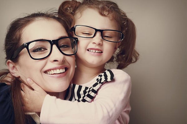 mother and daughter happy because they have a household budget for security