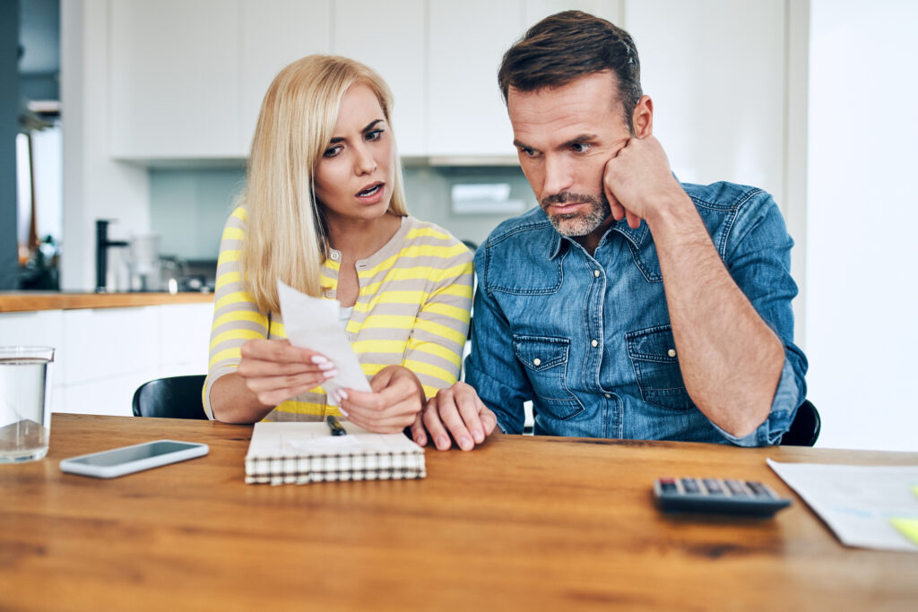 Couple reviewing Mortgage renewal timeline